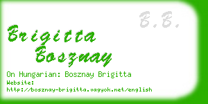 brigitta bosznay business card